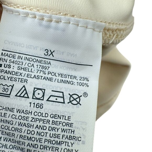 OLD NAVY Powersoft Full Zip Jacket Plus Size 3X Cream Womens Activewear NWT - Picture 10 of 10